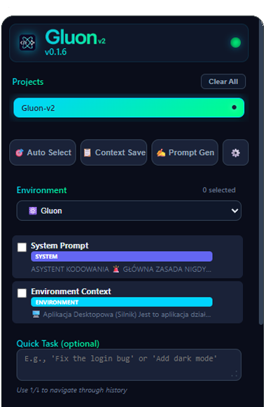 Environment and Prompts Management UI